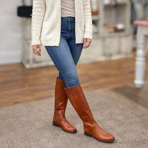 INC International Concepts Women's Brown Leather Knee-High Boots